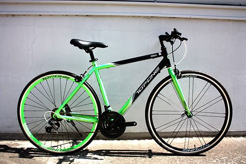 [이월상품 특가할인] 새제품 알톤 탑원 블랙그린 700C 21단 알루미늄 하이브리드 자전거