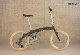 [전시상품] 온오프 폴딩 20인치 접이식 자전거 스램x4 8단기어 풀알루미늄구성 올리브색상 광고협찬 제품 할인판매