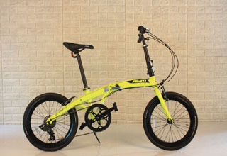 [전시상품] anm바이크 ZF F1-HI 네온라임 색상 20인치 접이식자전거 40mm 딥림 매장 전시상품 할인판매